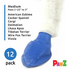 Protex PawZ all-weather dog shoes shown in rain for reliable grip and waterproofing.