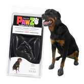 Protex PawZ rubber dog boots on large-pawed dog deliver all-weather protection and secure grip.