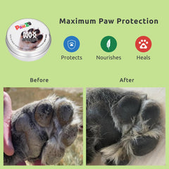 Protex PawZ MaxWax application glide demonstrates easy paw balm application for paw care