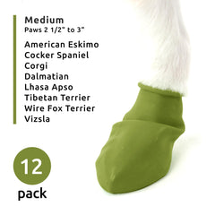 Protex PawZ medium paw boot close-up shows a secure 2.5 to 3 inch fit.