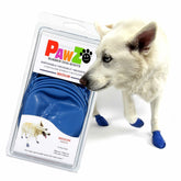 Protex PawZ medium boots on a dog's paw show secure fit and protection.