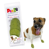 Protex PawZ olive-green dog boots for small paws protect delicate paws during outdoor adventures.
