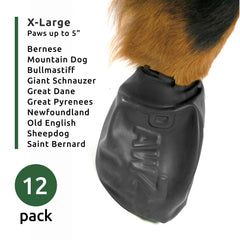 Protex PawZ boots on ground illustrate secure fit for large paws