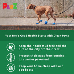 Protex PawZ tiny-paws waterproof green boots for rain and snow adventures.