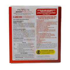 Provecta dog application area on back neck for targeted treatment.