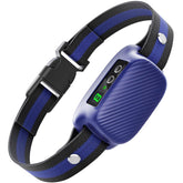 PRTRFLC dog bark collar overview showing adjustable fit for 30-150 lb dogs