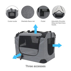 Prutapet large cat carrier folded compact for storage