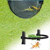 Pryitier aquarium floating plant barrier front view with secure suction cup.