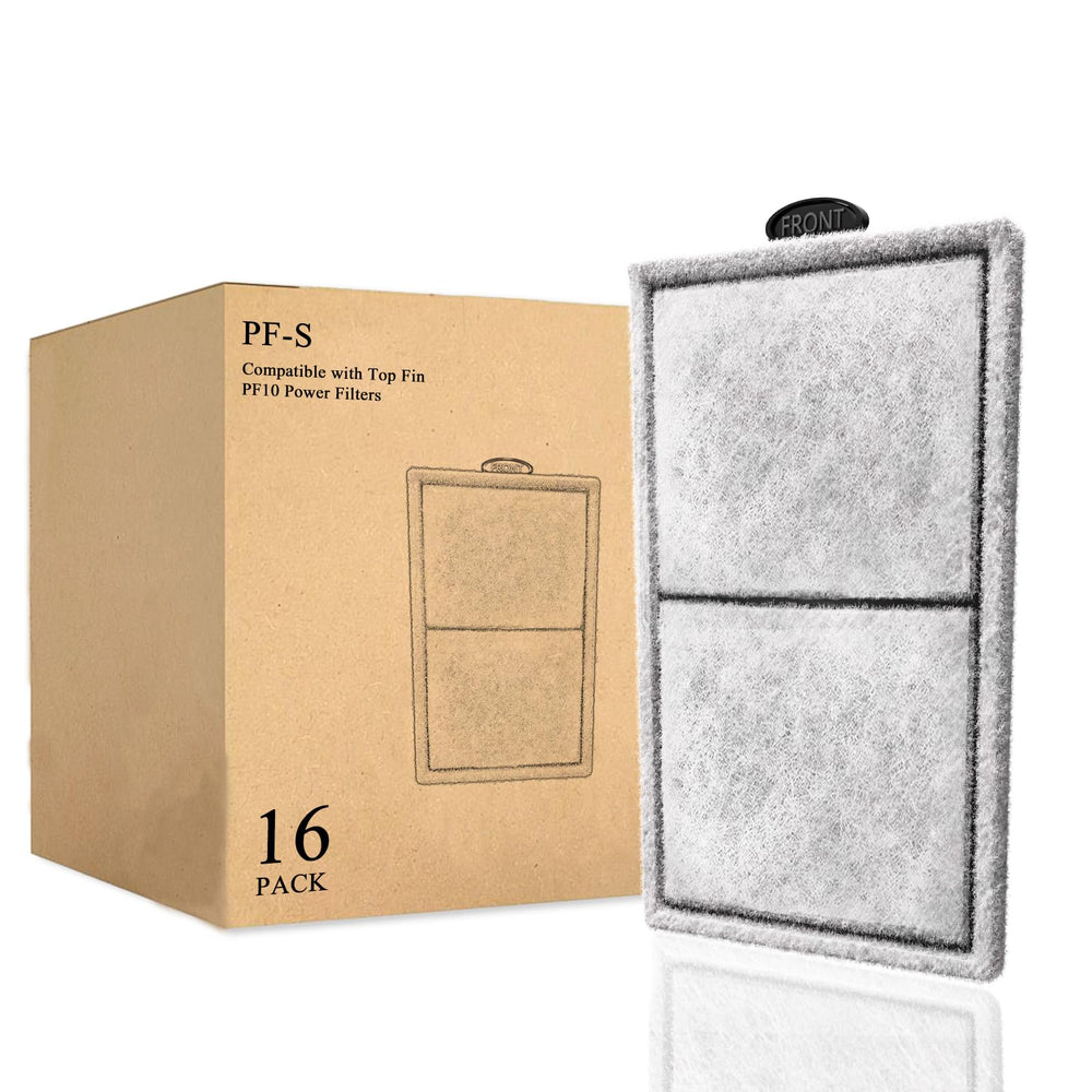 Pryitier PF-S 16-pack cartridges for Top Fin PF10, promoting clean water.