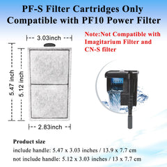 Pryitier PF-S cartridges beside PF10 filter, illustrating easy compatibility.