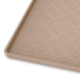 Ptlom dog food mat anti-slip edge keeps bowls steady during meals