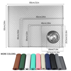 Ptlom raised-edges spill-proof mat protects floors during feeding