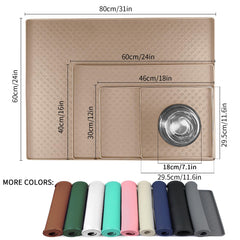 Ptlom dog food mat raised lip contains spills for cleaner floors