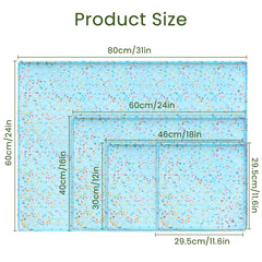 Ptlom dog food mat waterproof surface protects floors during meals.