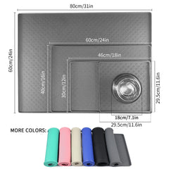 Ptlom grey placemat edge design highlights spill containment