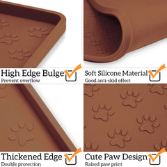 Ptlom pet placemat floor protection minimizes floor mess