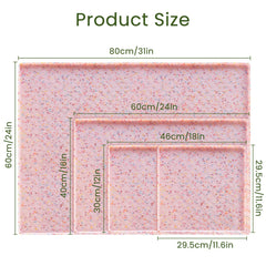 Ptlom waterproof dog bowl mat protects floors from spills and moisture.