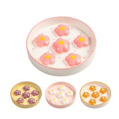 PTOBER ceramic cat slow feeder bowl top view promotes paced meals.