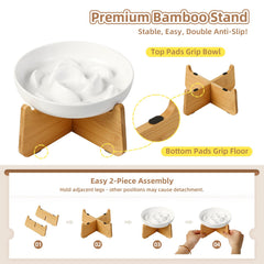 PTOBER raised maze feeder cat bowl encourages slow, mindful eating sessions