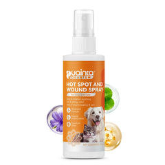 PUAINTA hot spot spray bottle for quick itchy spot relief for dogs.