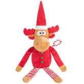 Pubialo Christmas dog toy reindeer plush with squeaker boosts interactive play and holiday fun.