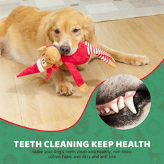 Pubialo Christmas reindeer tug arms toy designed for easy grip and owner-dog bonding.