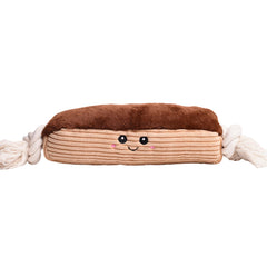 Puffy Crew Bakery Bite_Stick Eclair 12in plush toy designed for varied dog sizes and engaging, playful sessions.