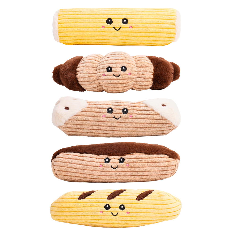 Puffy Crew Bite_Stick toy with center squeaker for interactive play with small dogs