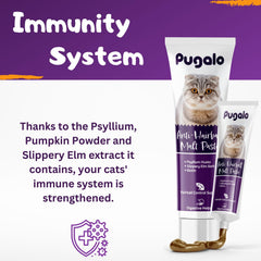 Pugalo cat digestive health support with pumpkin and slippery elm.