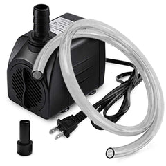 PULACO 160GPH pump front view for quiet aquarium circulation.