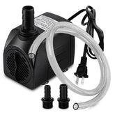 PULACO 400GPH submersible pump front view for quiet pond use.