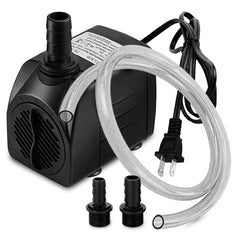 PULACO 400GPH submersible pump front view for quiet pond use.