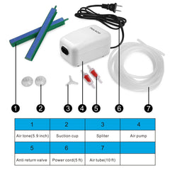 PULACO air pump with magnetic ceramic plate for clean, oil-free air