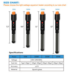 PULACO heater with suction cups provides secure, adjustable mounting for aquariums.