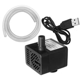 Pulaco DC 5V USB mini submersible pump with tubing for quiet fountain circulation.