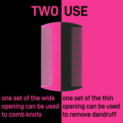 Pumtus dense vs sparse teeth highlight thorough parasite removal and knot brushing