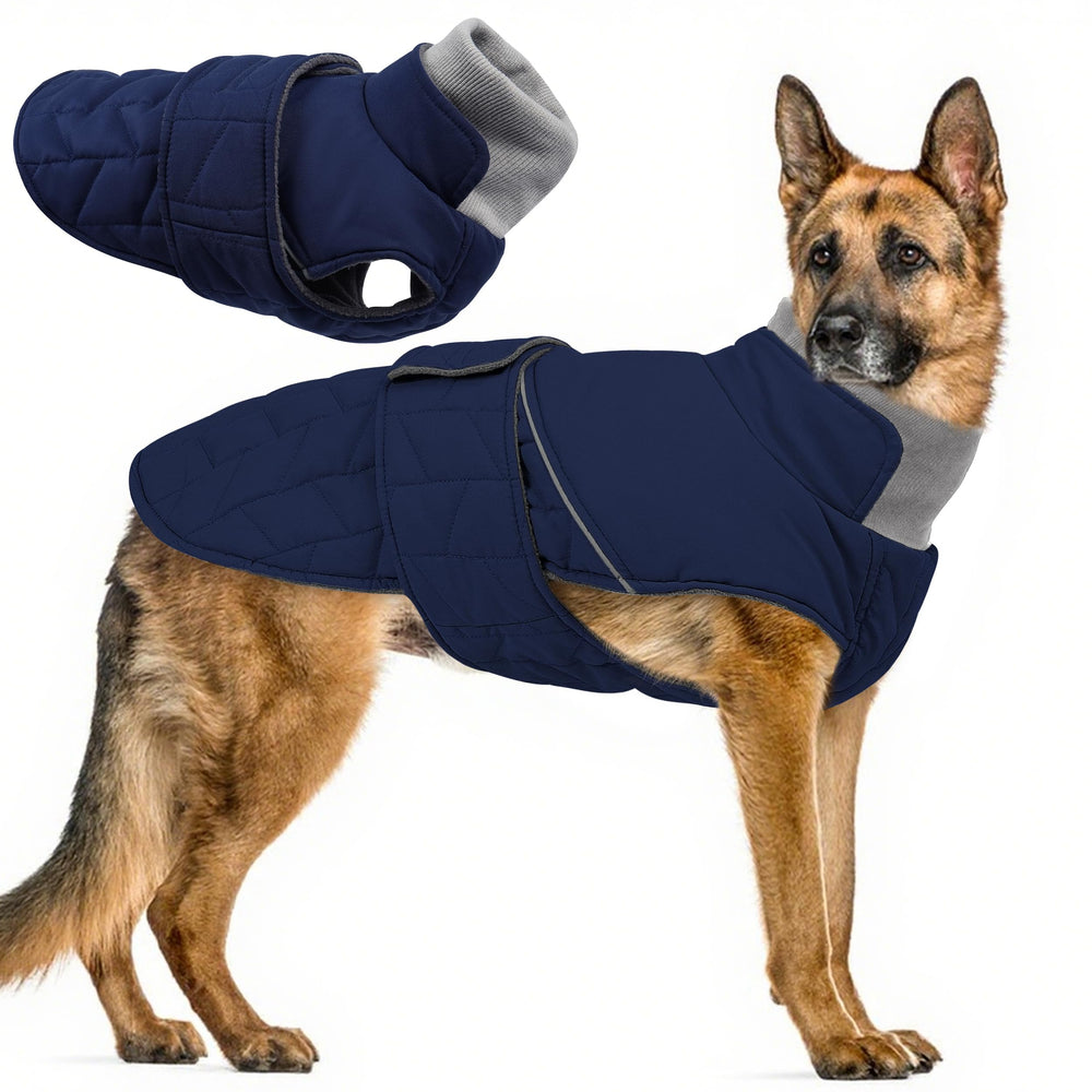 Pumyoreity warm dog jacket overview showcases cozy insulation for chilly strolls.
