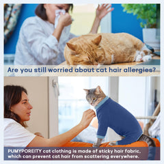 PUMYPOREITY cat hair sticky shirt side view aids quick dressing and comfy fit.