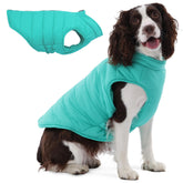 PUMYPOREITY dog puffer coat with detachable scarf for versatile warmth