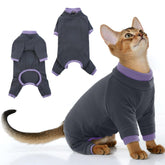 PUMYPOREITY sticky hair fabric showcased on a cat pajama reducing shedding.