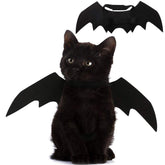 Puoyis pet cat bat wings with adjustable fit for comfy Halloween wear.