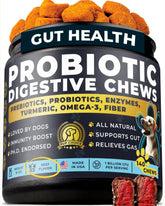 Pup Choice beef-chew probiotic dog chews provide tasty daily gut support.