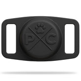 Pup Culture AirTag Dog Collar Holder closeup showing durable protection and secure fit for safe tracking.