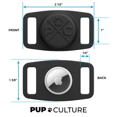 Pup Culture AirTag Dog Collar Holder water-resistant example showing splash-ready durability during swims.