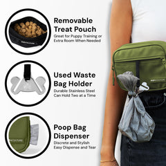Pup Culture poop bag dispenser compact for quick cleanup on walks