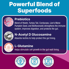 Pup Labs K9 Belly Bliss glutamine ingredient closeup for gut support.