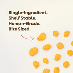 Pupford cheddar single-ingredient bites ideal for low-calorie training rewards.