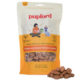 Pupford Crunchies package highlights all-natural ingredients for a tasty training reward.
