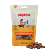 Pupford Crunchies pollo-batata, textura crujiente para premiar durante el adiestramiento.