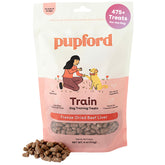 Pupford Freeze Dried Training Treats package showing beef liver bites for quick rewards